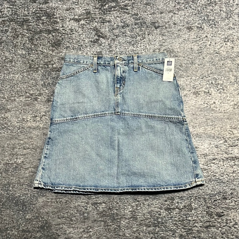 NWT Gap Denim Skirt Womens 2 (29" Waist) Blue Vintage Y2K 2000s